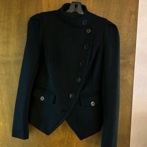 Black Bebe Wool Jacket, Size M, Very Cute Cut Style
